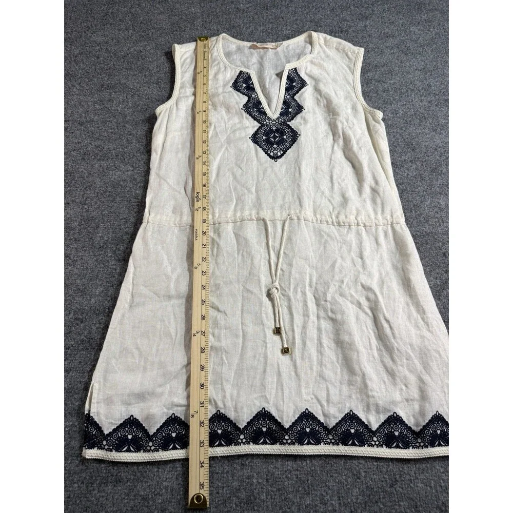 Tory Burch Linen Embroidered Tunic Dress – Size Large